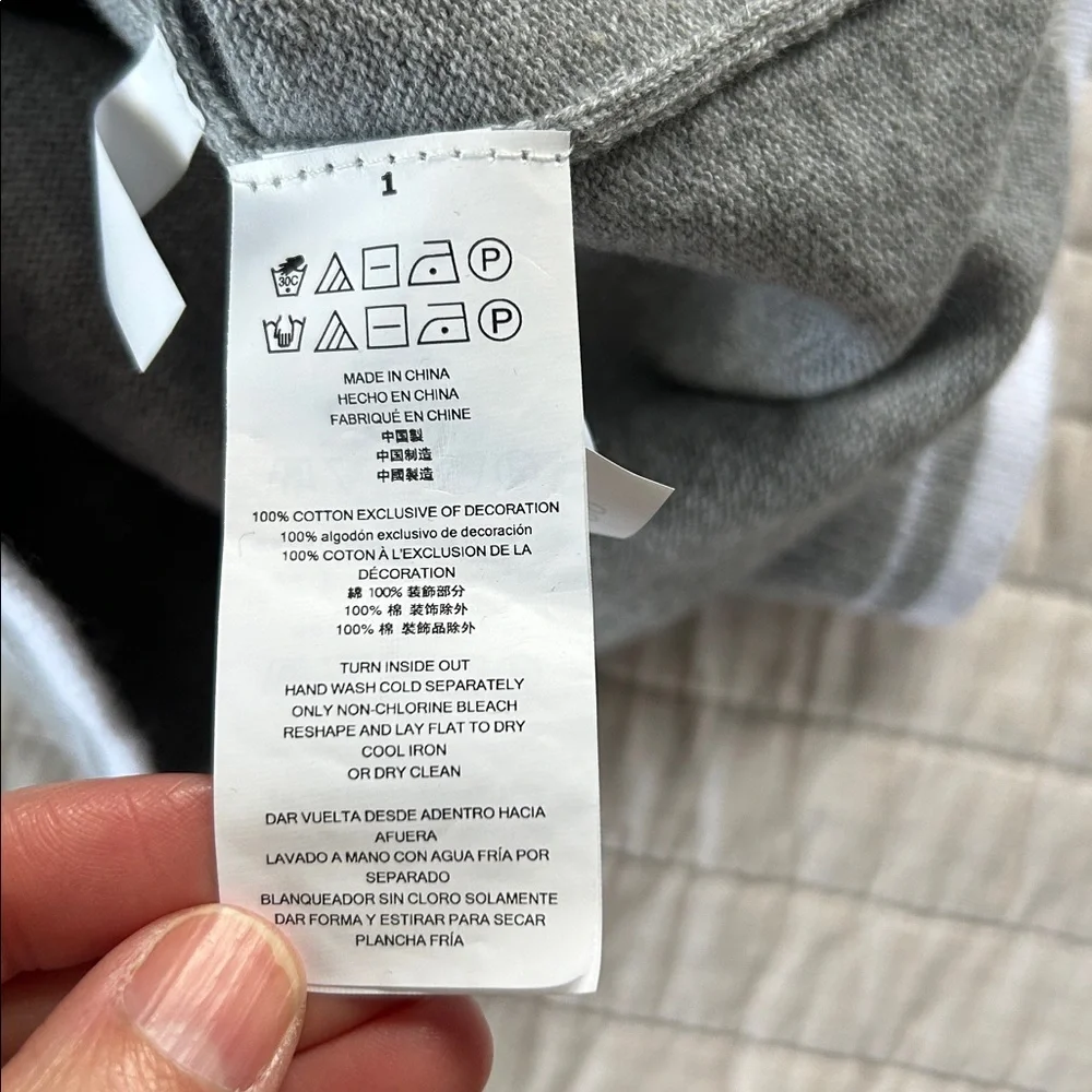 Michael Kors men’s gray 100% cotton classic crew neck sweater large​